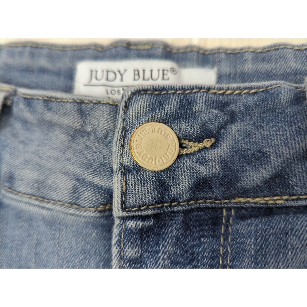 Judy Blue Lace Patch Skinny Jeans 18W destroyed mid rise - Picture 16 of 16